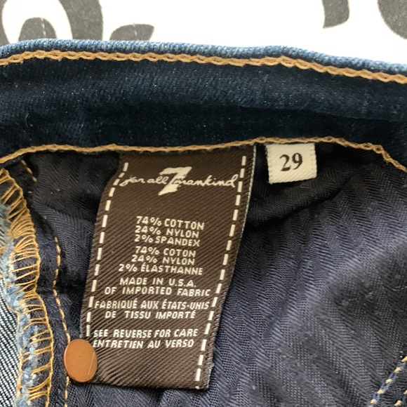 7 For All Mankind Skinny Jeans. Size 29 - Picture 4 of 4
